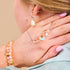 Peach | .925 Sterling Silver | Mermaid Glass Pebble Huggie Earrings